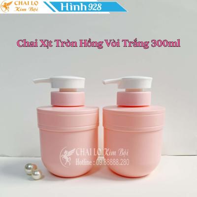 CHAI XỊT TRÒN HỒNG VÒI TRẮNG 300ML