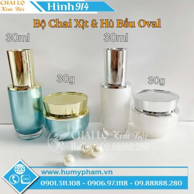 Set Bộ Chai Lọ Bầu Oval