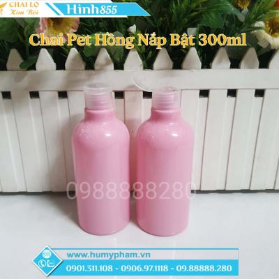 CHAI PET HỒNG NẮP BẬT 300ML