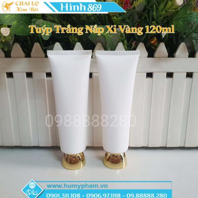 Tuýp Trắng Nắp Xi Vàng 120ml